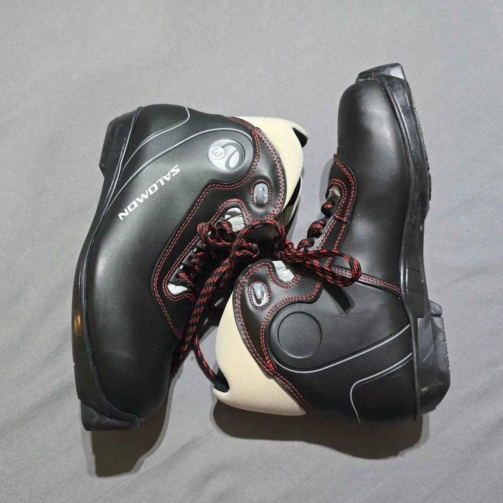 SALOMON e3 SNS PROFIL Cross Country Ski Boots Size 8 41 Skis Skiing